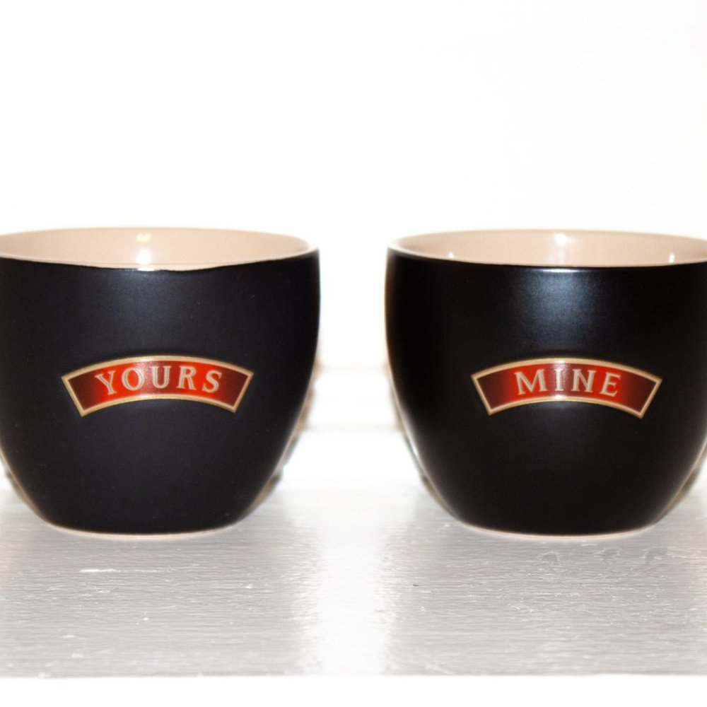 Bailey's Irish Cream Stonewear Coffee Cups Set of 2 Brown Coffee Mugs 7oz